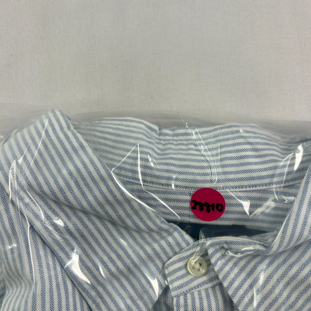 Polo Ralph Lauren Shirt Mens 2XB Big Blue Striped Flesh Pony Button Up